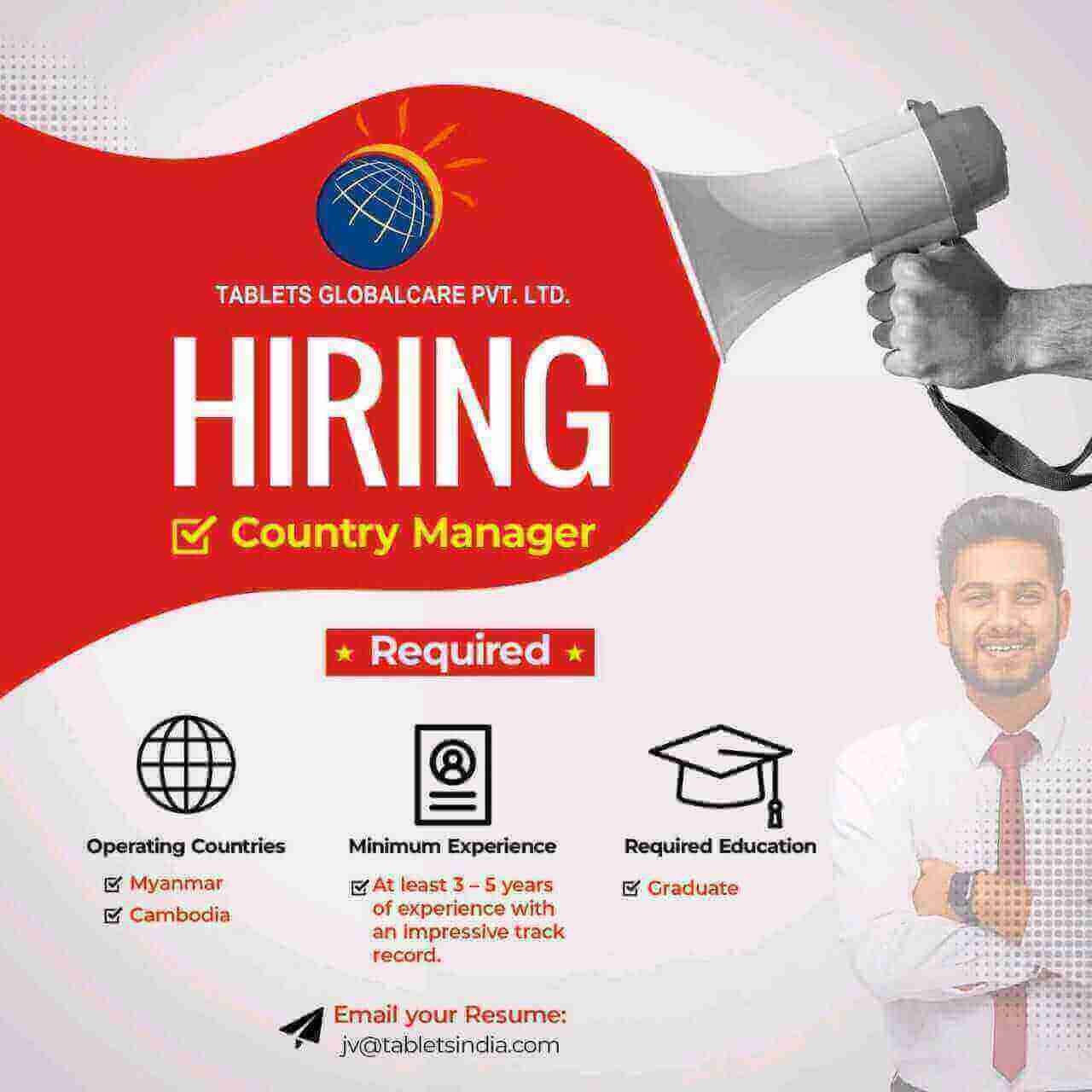 Country Manager Pharma Jobs In Tablet India